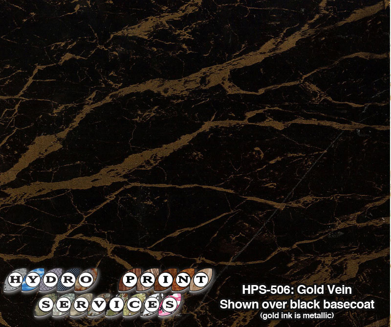 HPS-506 Gold marble vein over black base